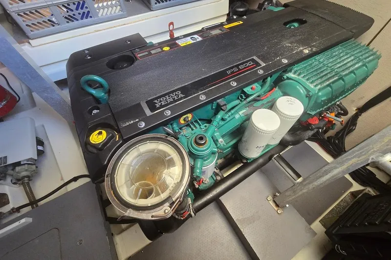 What A Day Yacht Photos Pics Volvo Penta IPS 600 engine in a 2013 Prestige 500 yacht.