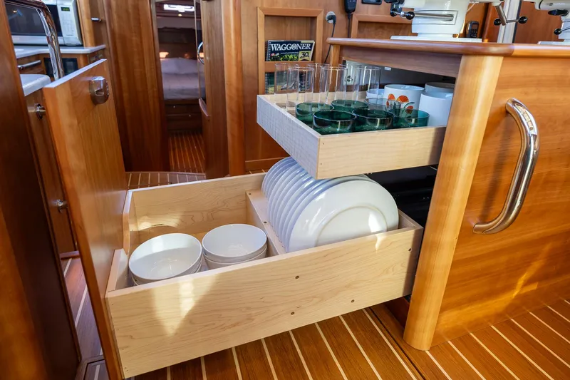  Yacht Photos Pics Custom Dish and Glass Cabinet