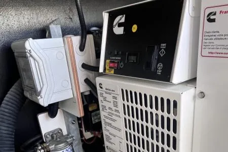 Sea The World Yacht Photos Pics Electrical system components on a 2023 Fountaine Pajot Elba 45 catamaran.