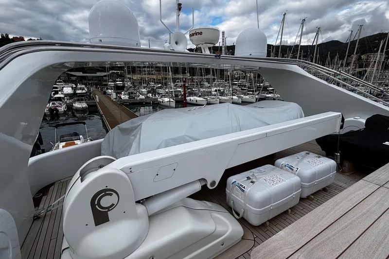  Yacht Photos Pics Luxurious 2009 Castagnola 24 yacht docked in a marina, showcasing sleek design.