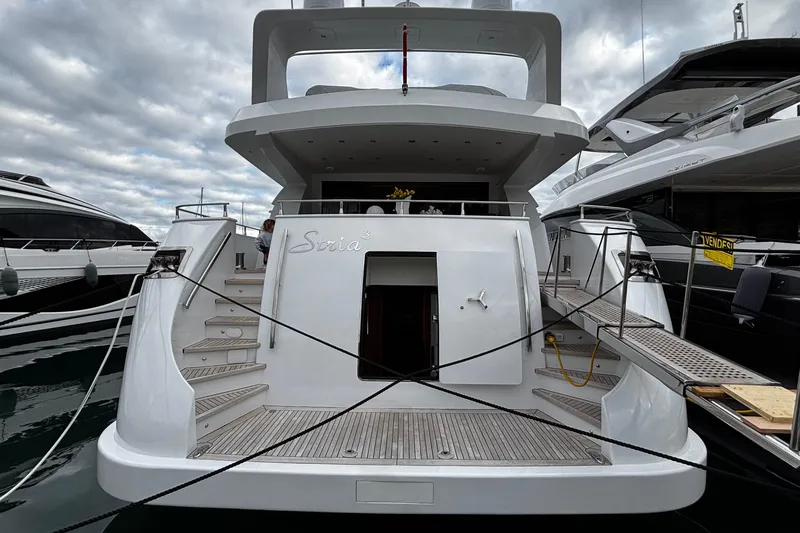  Yacht Photos Pics Luxury yacht Castagnola 24, 2009 model, docked with elegant design and spacious deck.