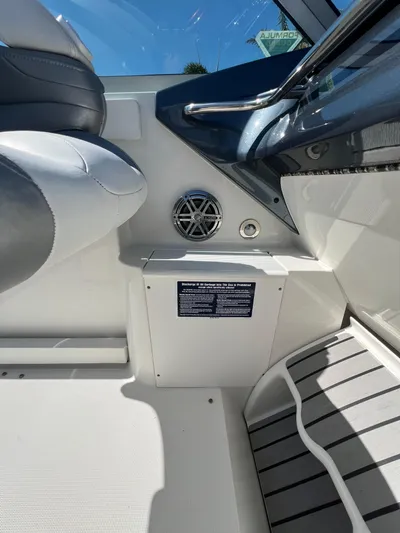  Yacht Photos Pics 2016 Formula 353 FASTech boat interior with speaker and seating detail.