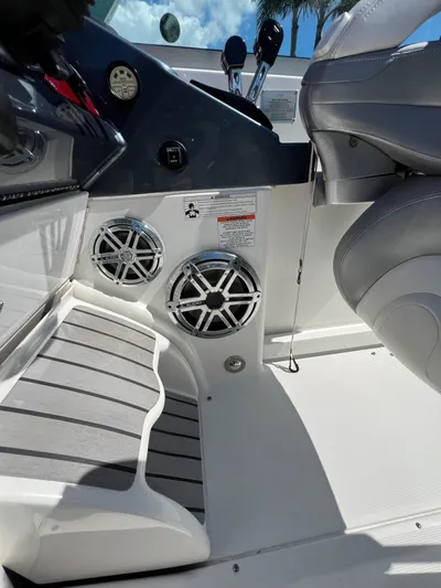  Yacht Photos Pics Interior of a 2016 Formula 353 FASTech boat, featuring sleek design and modern controls.