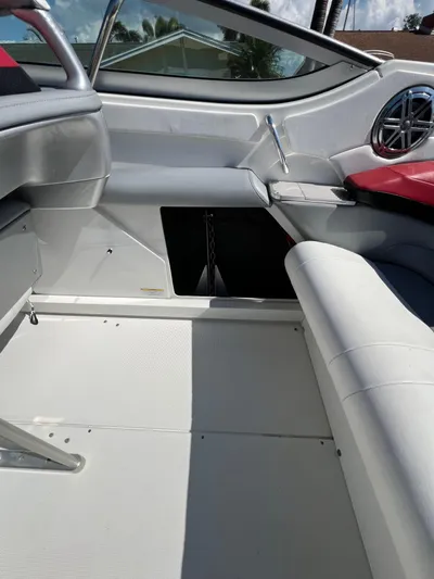  Yacht Photos Pics 2016 Formula 353 FASTech boat interior with white seating and modern design.