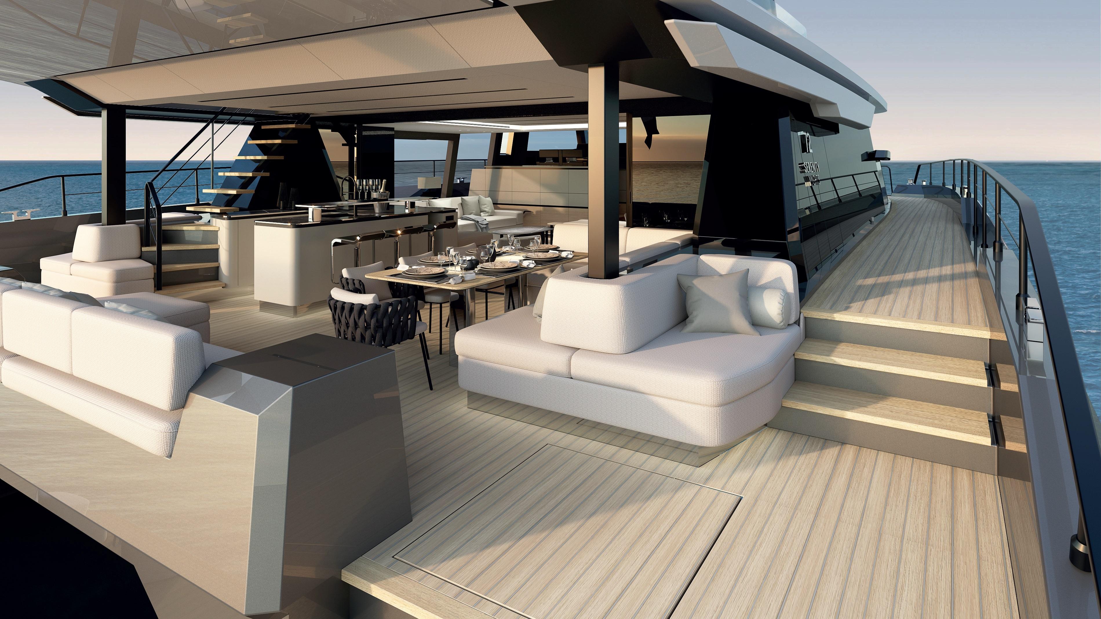 serenity 72 power catamaran layout