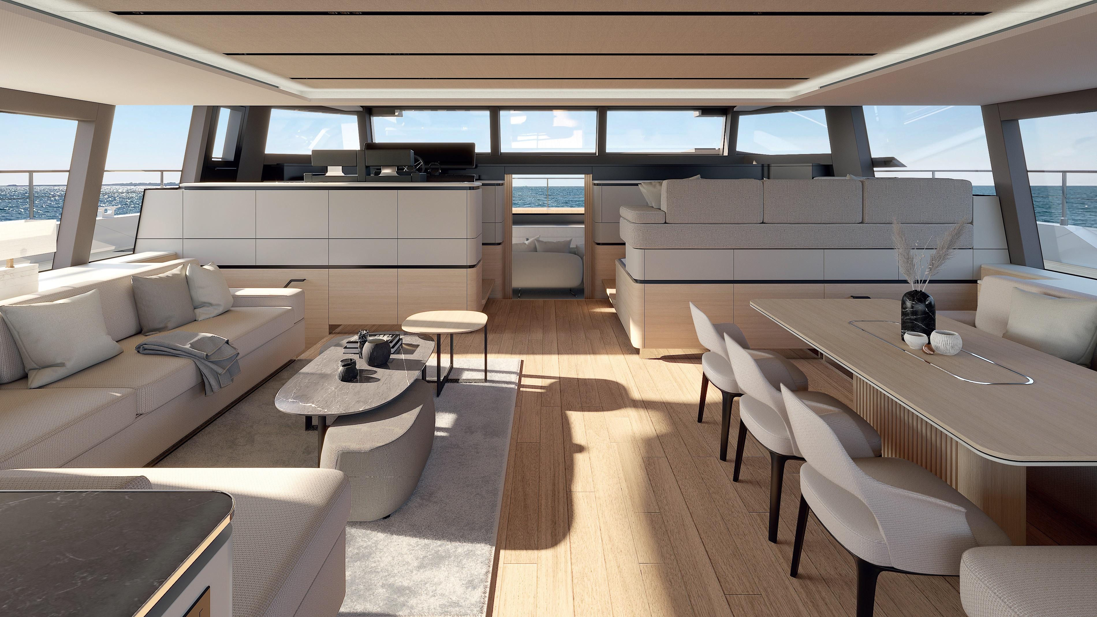 serenity 72 power catamaran layout