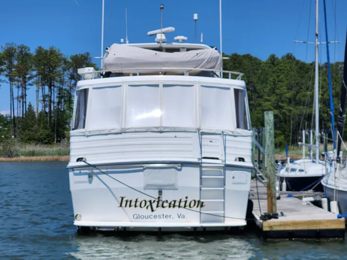 Intoxication Yacht Photos Pics 1995 Jefferson 48 Rivanna yacht named "Intoxication" docked in Gloucester, Virginia.