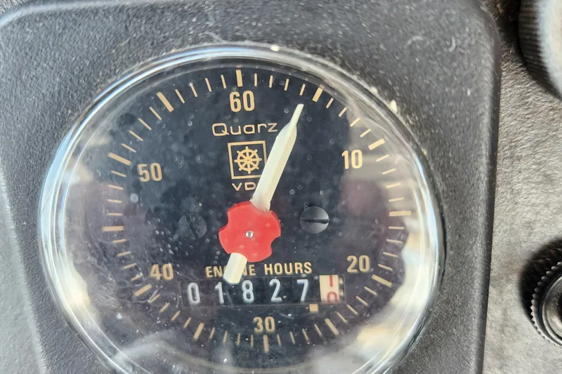 Intoxication Yacht Photos Pics Engine hour meter showing 1827 hours on a 1995 Jefferson 48 Rivanna.