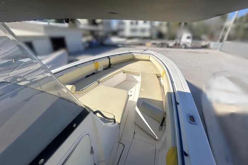 4play Yacht Photos Pics 2013 Fountain 38 Sportfish CC Open Bow with spacious seating and sleek design.