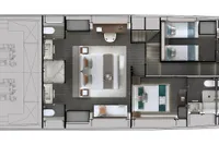 2023 Astondoa AS8 yacht floor plan, showcasing luxurious interior layout and design.