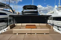 Luxurious 2023 Astondoa AS8 yacht with spacious outdoor seating and table.
