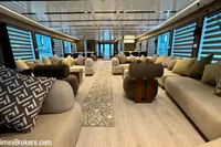 Luxurious interior of 2024 Custom 29m Charter MY yacht with elegant seating and decor.
