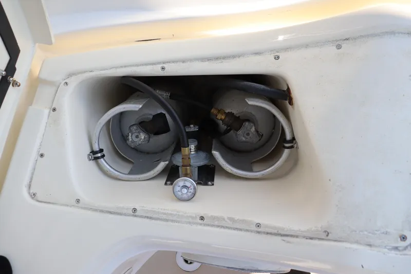 Cianna Yacht Photos Pics Propane storage compartment on a 2001 Sabre 402 boat.