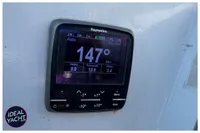 Raymarine navigation display on 1976 BOUVIER/JOUFFRAY BILINGA yacht, showing heading and speed.