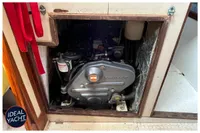 Engine compartment of 1976 BOUVIER/JOUFFRAY BILINGA yacht with Yanmar engine.