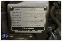 Yanmar engine plate with specifications, model 4JH5E, manufactured in Japan, 2011.