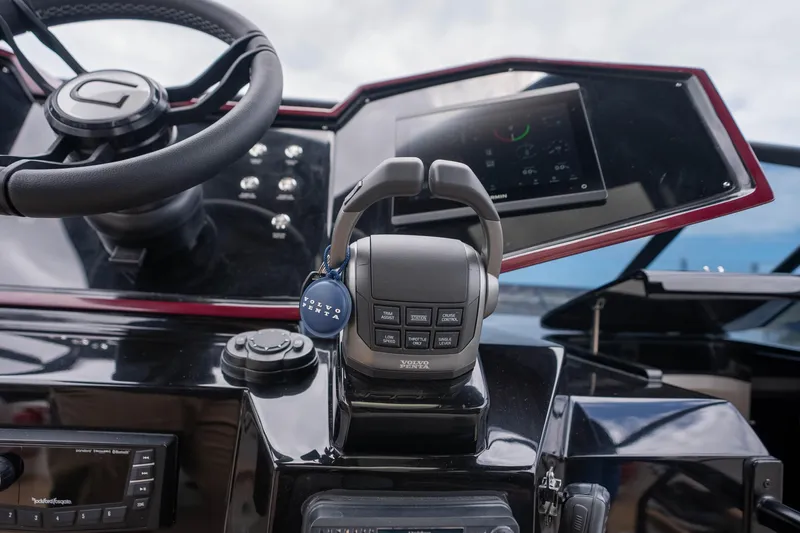  Yacht Photos Pics Cockpit of 2026 GRAND OCEAN 37 yacht with advanced controls and navigation display.