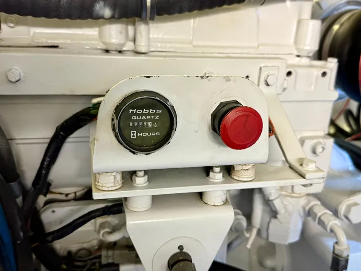 Cavileah Yacht Photos Pics Hobbs Quartz hour meter on 1997 West Bay Sonship 58 Pilothouse engine.