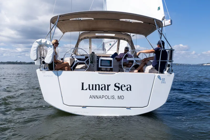 Lunar Sea Yacht Photos Pics 2023 Dufour 390 sailboat "Lunar Sea" on water, Annapolis, MD.