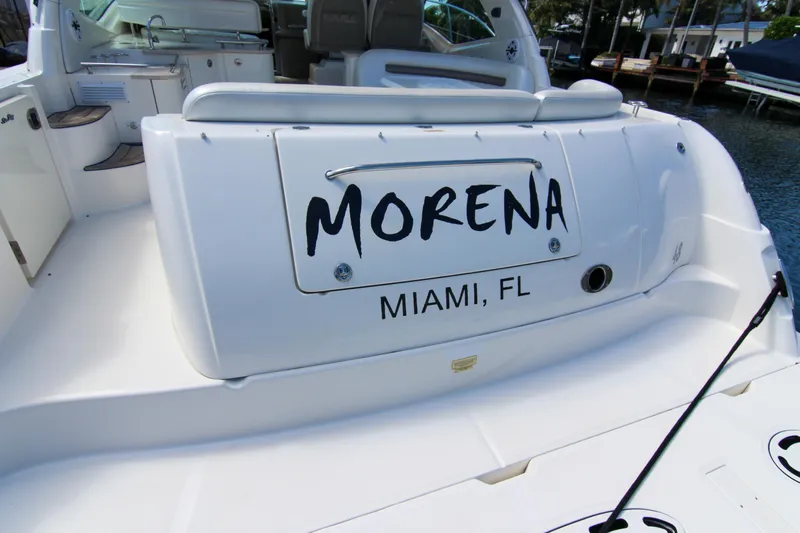 Morena Yacht Photos Pics 2008 Sea Ray 48 Sundancer yacht named "Morena" docked in Miami, Florida.