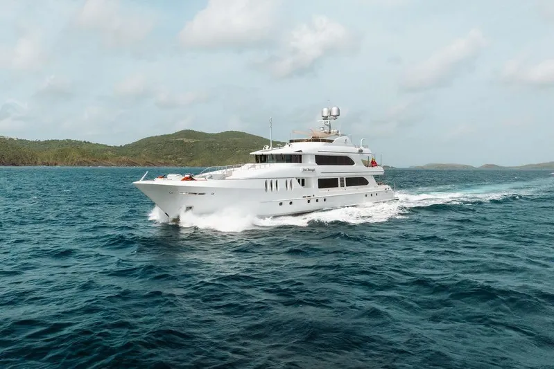 Just Enough Yacht Photos Pics Luxury yacht Ares Custom Marine 141 cruising on open sea, 2012 model.