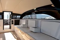 Luxurious interior of 2023 Custom Limo Tender with sleek seating and modern design.
