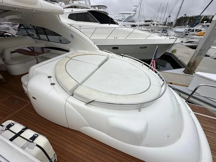 Yacht Photos Pics Sunseeker Predator 60 yacht, 2000 model, featuring sleek design and spacious deck area.