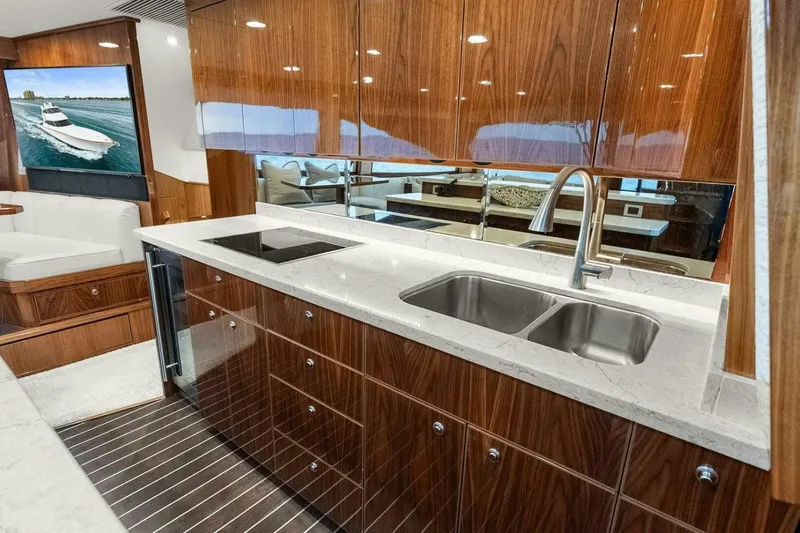 Pipe Dream Yacht Photos Pics 2022 Viking 68 Enclosed Bridge- PIPE DREAM- Galley