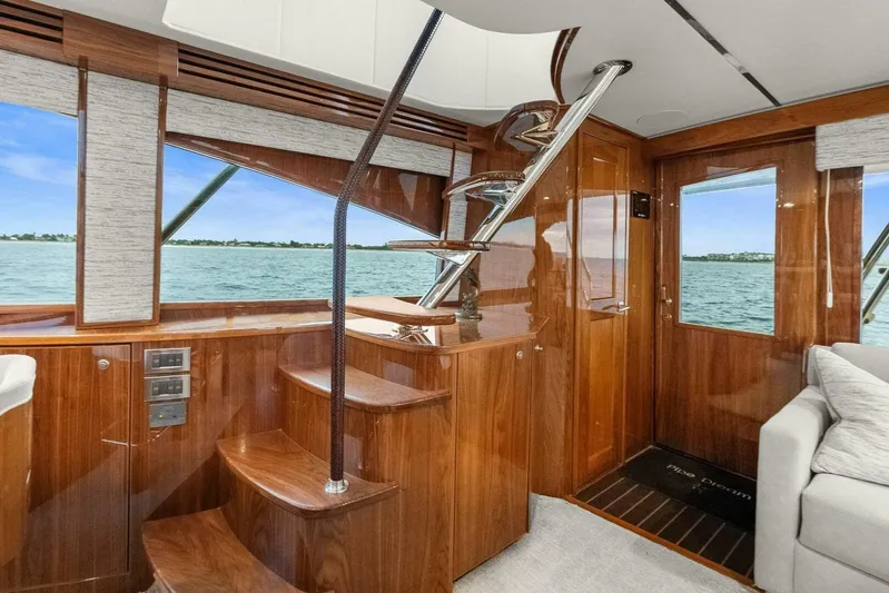 Pipe Dream Yacht Photos Pics 2022 Viking 68 Enclosed Bridge- PIPE DREAM- Stairs to Bridge