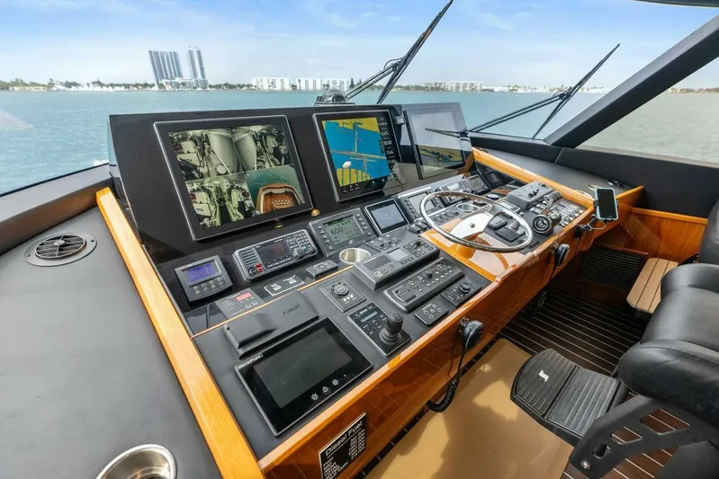 Pipe Dream Yacht Photos Pics 2022 Viking 68 Enclosed Bridge- PIPE DREAM- Helm