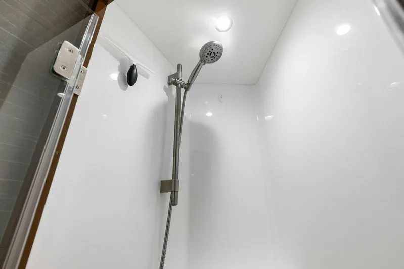 Pipe Dream Yacht Photos Pics 2022 Viking 68 Enclosed Bridge- PIPE DREAM- Forward Stateroom Head