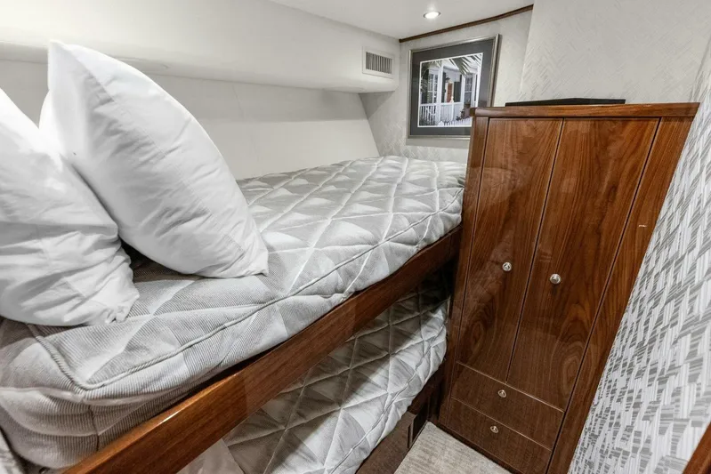 Pipe Dream Yacht Photos Pics 2022 Viking 68 Enclosed Bridge- PIPE DREAM- Forward Stateroom