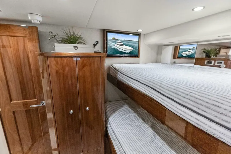Pipe Dream Yacht Photos Pics 2022 Viking 68 Enclosed Bridge- PIPE DREAM- Crew Stateroom