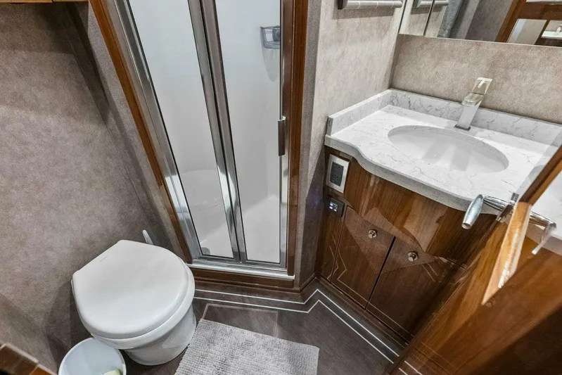 Pipe Dream Yacht Photos Pics 2022 Viking 68 Enclosed Bridge- PIPE DREAM- Crew Stateroom Head