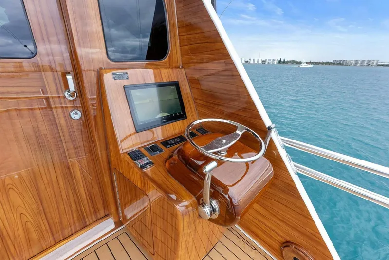 Pipe Dream Yacht Photos Pics 2022 Viking 68 Enclosed Bridge- PIPE DREAM- Mezzanine Controls