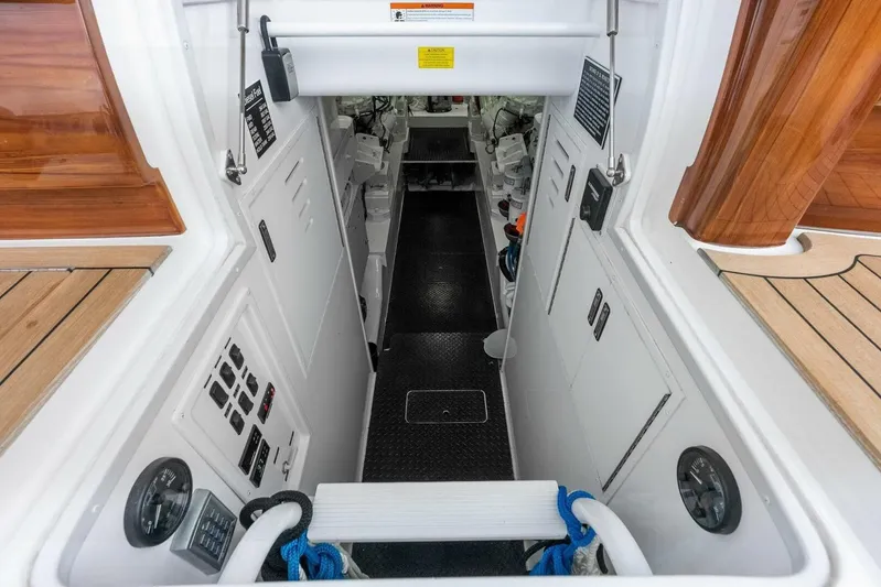 Pipe Dream Yacht Photos Pics 2022 Viking 68 Enclosed Bridge- PIPE DREAM- Cockpit Engine Room Entrance