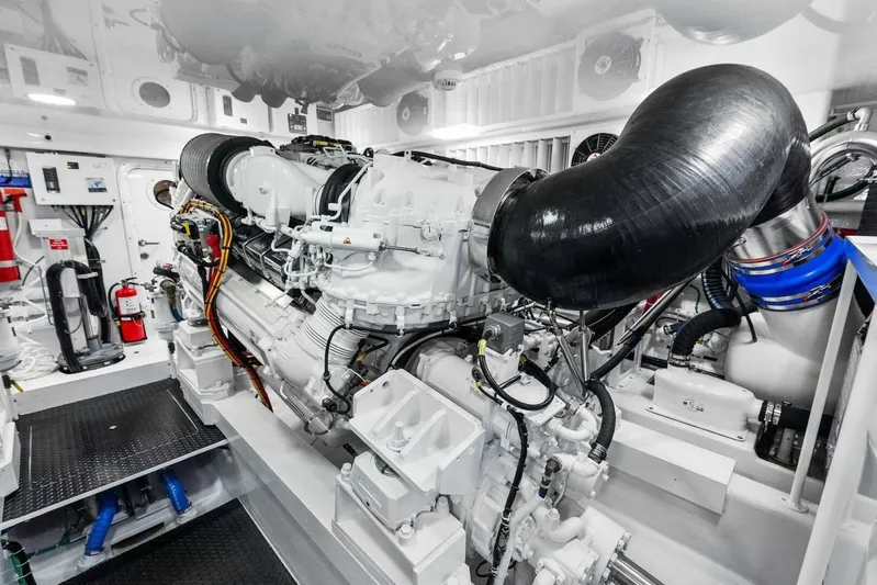 Pipe Dream Yacht Photos Pics 2022 Viking 68 Enclosed Bridge- PIPE DREAM- Engine Room