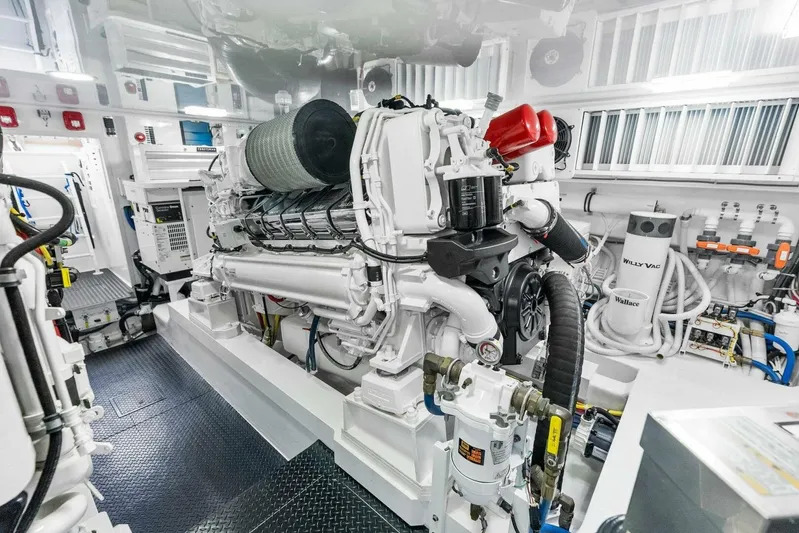 Pipe Dream Yacht Photos Pics 2022 Viking 68 Enclosed Bridge- PIPE DREAM- Engine Room