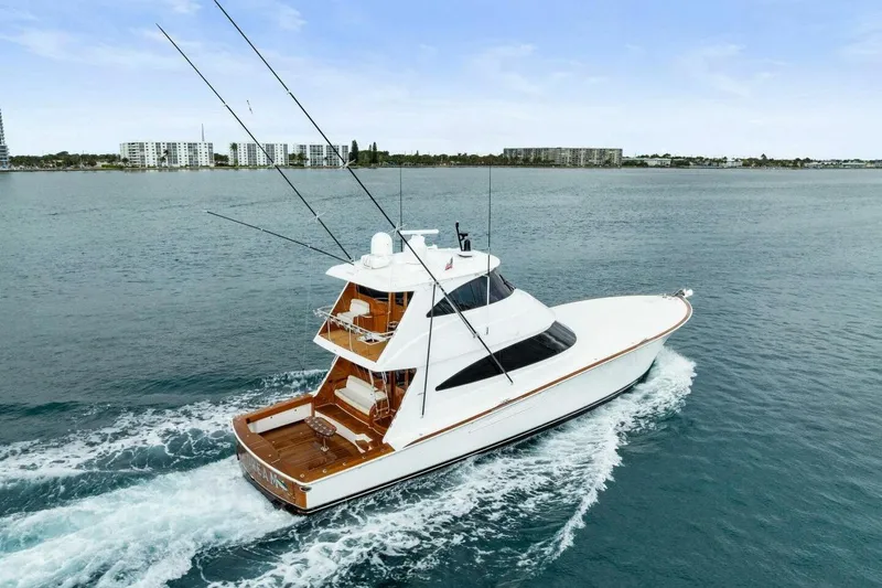 Pipe Dream Yacht Photos Pics 2022 Viking 68 Enclosed Bridge- PIPE DREAM- Profile