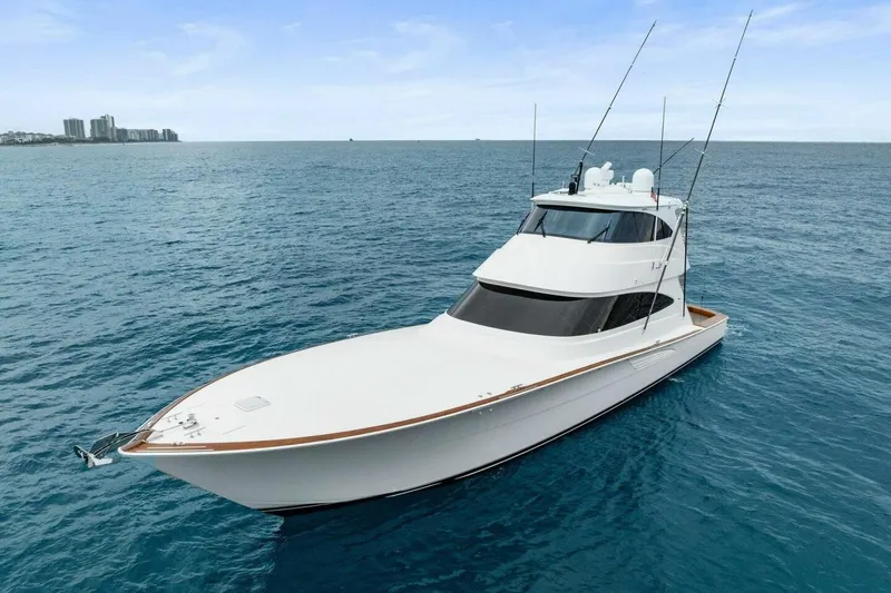 Pipe Dream Yacht Photos Pics 2022 Viking 68 Enclosed Bridge- PIPE DREAM- Profile