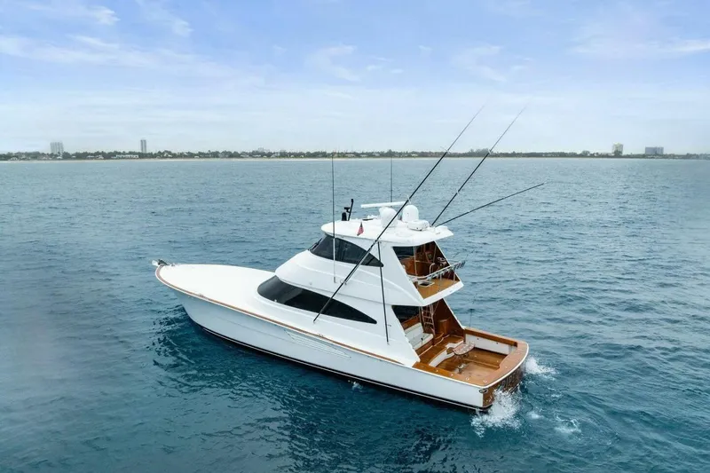 Pipe Dream Yacht Photos Pics 2022 Viking 68 Enclosed Bridge- PIPE DREAM- Profile