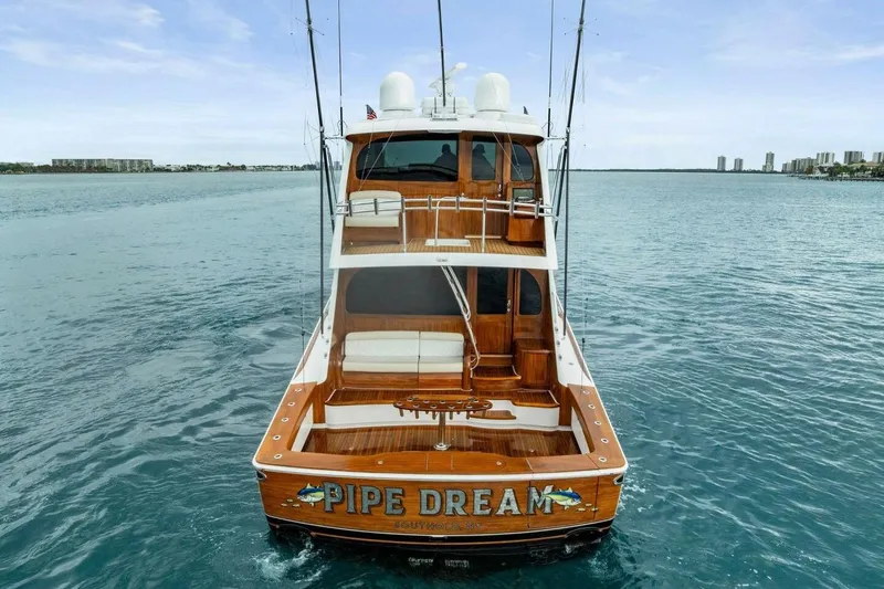 Pipe Dream Yacht Photos Pics 2022 Viking 68 Enclosed Bridge- PIPE DREAM- Transom