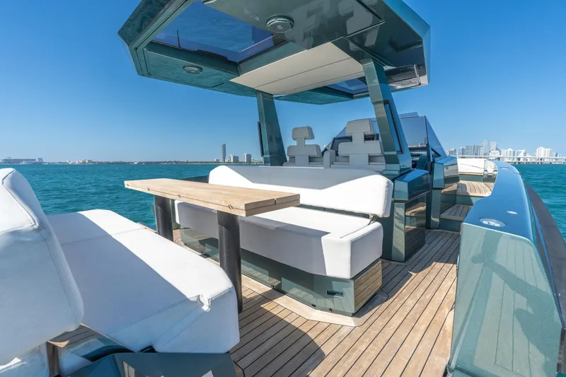 Wally Yacht Photos Pics Luxurious 2021 Wally 48 Wally Tender yacht with sleek design and spacious seating.