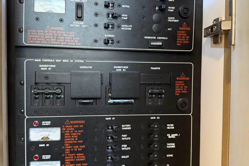 Another Six Pack Yacht Photos Pics Electrical control panel of a 2016 Formula 37 Performance Cruiser boat.