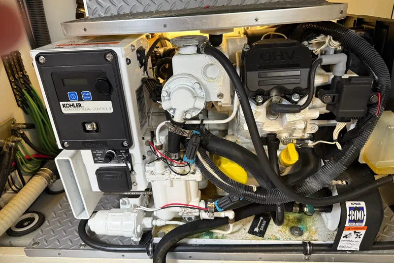 Another Six Pack Yacht Photos Pics Engine compartment of a 2016 Formula 37 Performance Cruiser with Kohler generator.