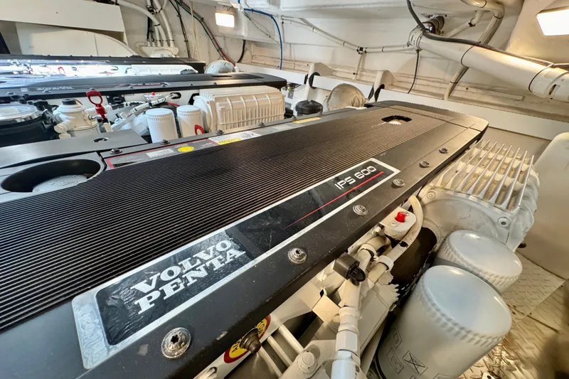  Yacht Photos Pics Engine room of 2012 Cruisers Yachts 540 Sports Coupe with Volvo Penta IPS 600.