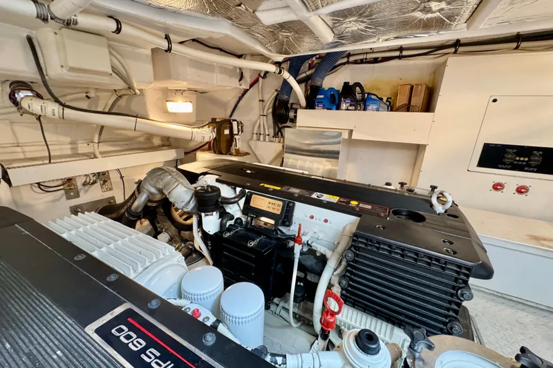  Yacht Photos Pics Engine room of 2012 Cruisers Yachts 540 Sports Coupe, featuring Volvo Penta IPS 600.