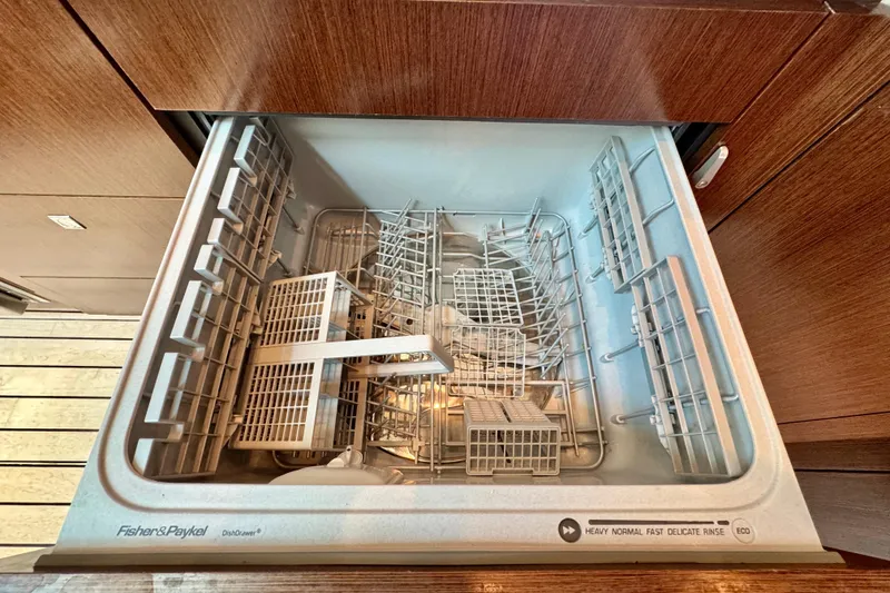  Yacht Photos Pics Fisher & Paykel dishwasher in 2012 Cruisers Yachts 540 Sports Coupe kitchen.