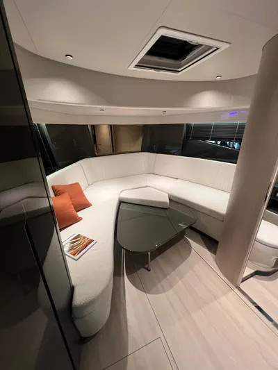  Yacht Photos Pics Luxurious interior of 2025 FIM 440 Regina yacht with modern seating and elegant design.