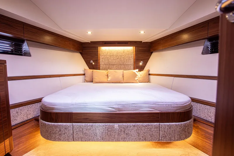  Yacht Photos Pics Luxurious cabin interior of 2021 Van der Heijden Exclusive de Luxe 1600 yacht.